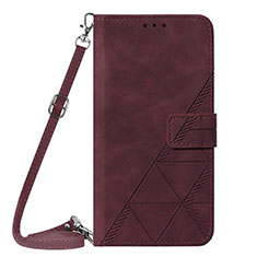 Coque Portefeuille Livre Cuir Etui Clapet Y03B pour Samsung Galaxy M33 5G Vin Rouge