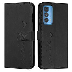 Coque Portefeuille Livre Cuir Etui Clapet Y03X pour Motorola Moto Edge S Pro 5G Noir