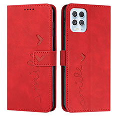 Coque Portefeuille Livre Cuir Etui Clapet Y03X pour Motorola Moto G100 5G Rouge