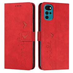 Coque Portefeuille Livre Cuir Etui Clapet Y03X pour Motorola Moto G22 Rouge