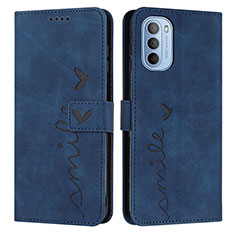 Coque Portefeuille Livre Cuir Etui Clapet Y03X pour Motorola Moto G31 Bleu