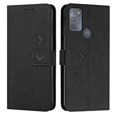 Coque Portefeuille Livre Cuir Etui Clapet Y03X pour Motorola Moto G50 Noir