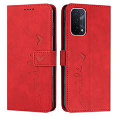 Coque Portefeuille Livre Cuir Etui Clapet Y03X pour OnePlus Nord N200 5G Rouge