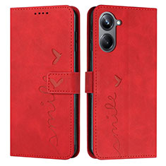 Coque Portefeuille Livre Cuir Etui Clapet Y03X pour Realme 10 Pro 5G Rouge