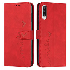 Coque Portefeuille Livre Cuir Etui Clapet Y03X pour Samsung Galaxy A50 Rouge