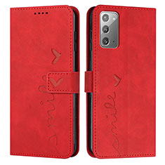 Coque Portefeuille Livre Cuir Etui Clapet Y03X pour Samsung Galaxy Note 20 5G Rouge