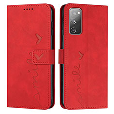 Coque Portefeuille Livre Cuir Etui Clapet Y03X pour Samsung Galaxy S20 FE 5G Rouge