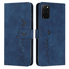 Coque Portefeuille Livre Cuir Etui Clapet Y03X pour Samsung Galaxy S20 Plus 5G Bleu