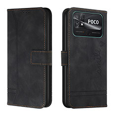 Coque Portefeuille Livre Cuir Etui Clapet Y03X pour Xiaomi Poco C40 Noir