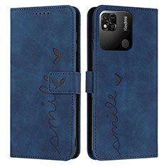 Coque Portefeuille Livre Cuir Etui Clapet Y03X pour Xiaomi Redmi 10 Power Bleu