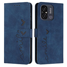 Coque Portefeuille Livre Cuir Etui Clapet Y03X pour Xiaomi Redmi 12C 4G Bleu