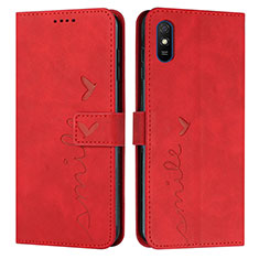 Coque Portefeuille Livre Cuir Etui Clapet Y03X pour Xiaomi Redmi 9AT Rouge