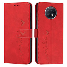 Coque Portefeuille Livre Cuir Etui Clapet Y03X pour Xiaomi Redmi Note 9T 5G Rouge