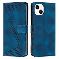 Coque Portefeuille Livre Cuir Etui Clapet Y04X pour Apple iPhone 14 Bleu