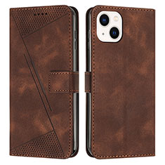 Coque Portefeuille Livre Cuir Etui Clapet Y04X pour Apple iPhone 14 Plus Marron