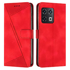 Coque Portefeuille Livre Cuir Etui Clapet Y04X pour OnePlus 10 Pro 5G Rouge
