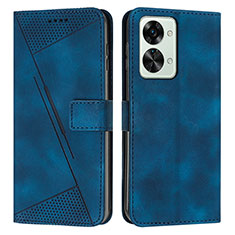 Coque Portefeuille Livre Cuir Etui Clapet Y04X pour OnePlus Nord 2T 5G Bleu