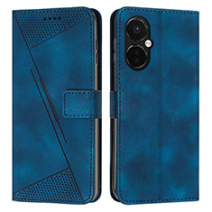 Coque Portefeuille Livre Cuir Etui Clapet Y04X pour OnePlus Nord CE 3 5G Bleu