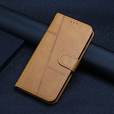 Coque Portefeuille Livre Cuir Etui Clapet Y04X pour Samsung Galaxy A02s Brun Clair