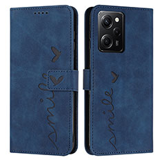 Coque Portefeuille Livre Cuir Etui Clapet Y04X pour Xiaomi Poco X5 Pro 5G Bleu