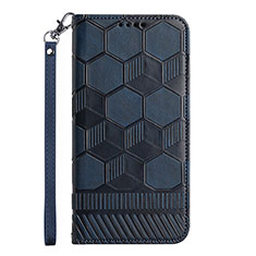 Coque Portefeuille Livre Cuir Etui Clapet Y06B pour Samsung Galaxy F12 Bleu