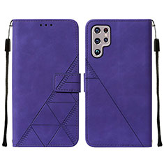 Coque Portefeuille Livre Cuir Etui Clapet Y07B pour Samsung Galaxy S21 Ultra 5G Violet