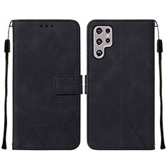 Coque Portefeuille Livre Cuir Etui Clapet Y07B pour Samsung Galaxy S22 Ultra 5G Noir
