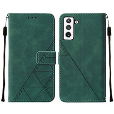 Coque Portefeuille Livre Cuir Etui Clapet Y07B pour Samsung Galaxy S23 5G Vert