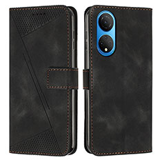 Coque Portefeuille Livre Cuir Etui Clapet Y07X pour Huawei Honor X7 Noir