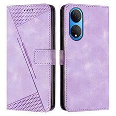 Coque Portefeuille Livre Cuir Etui Clapet Y07X pour Huawei Honor X7 Violet