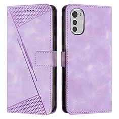 Coque Portefeuille Livre Cuir Etui Clapet Y07X pour Motorola Moto E32s Violet