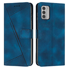 Coque Portefeuille Livre Cuir Etui Clapet Y07X pour Nokia G310 5G Bleu