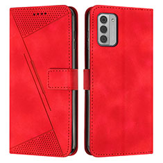 Coque Portefeuille Livre Cuir Etui Clapet Y07X pour Nokia G310 5G Rouge