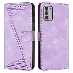 Coque Portefeuille Livre Cuir Etui Clapet Y07X pour Nokia G310 5G Violet