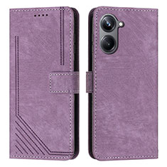 Coque Portefeuille Livre Cuir Etui Clapet Y07X pour Realme 10 Pro 5G Violet
