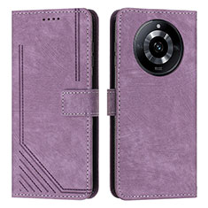 Coque Portefeuille Livre Cuir Etui Clapet Y07X pour Realme 11 Pro 5G Violet