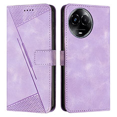 Coque Portefeuille Livre Cuir Etui Clapet Y07X pour Realme V50s 5G Violet