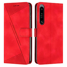 Coque Portefeuille Livre Cuir Etui Clapet Y07X pour Sony Xperia 1 IV Rouge