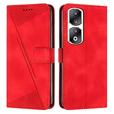 Coque Portefeuille Livre Cuir Etui Clapet Y08X pour Huawei Honor 90 Pro 5G Rouge
