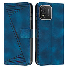 Coque Portefeuille Livre Cuir Etui Clapet Y08X pour Huawei Honor X5 Bleu