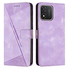 Coque Portefeuille Livre Cuir Etui Clapet Y08X pour Huawei Honor X5 Violet