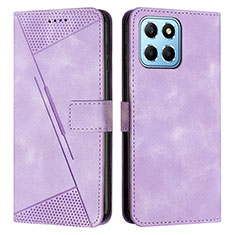 Coque Portefeuille Livre Cuir Etui Clapet Y08X pour Huawei Honor X6S Violet