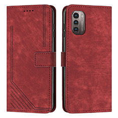 Coque Portefeuille Livre Cuir Etui Clapet Y08X pour Nokia G21 Rouge