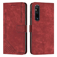 Coque Portefeuille Livre Cuir Etui Clapet Y08X pour Sony Xperia 1 V Rouge