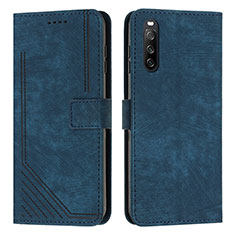 Coque Portefeuille Livre Cuir Etui Clapet Y08X pour Sony Xperia 10 IV Bleu