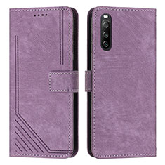 Coque Portefeuille Livre Cuir Etui Clapet Y08X pour Sony Xperia 10 IV Violet