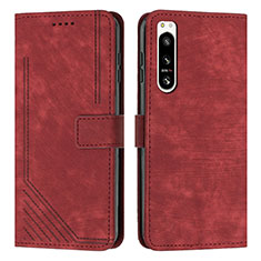Coque Portefeuille Livre Cuir Etui Clapet Y08X pour Sony Xperia 5 IV Rouge