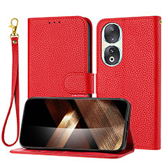 Coque Portefeuille Livre Cuir Etui Clapet Y09X pour Huawei Honor 90 5G Rouge