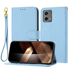 Coque Portefeuille Livre Cuir Etui Clapet Y09X pour Motorola Moto G 5G (2023) Bleu