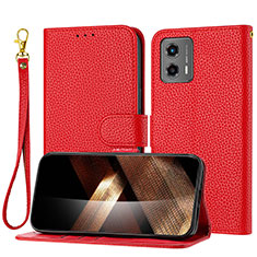 Coque Portefeuille Livre Cuir Etui Clapet Y09X pour Motorola Moto G 5G (2023) Rouge